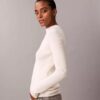 Schmaler Pullover aus Baumwollripp