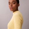 Schmaler Pullover aus Baumwollripp