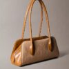 Schultertasche mit durchgehendem Jacquard-Emblem-Logo