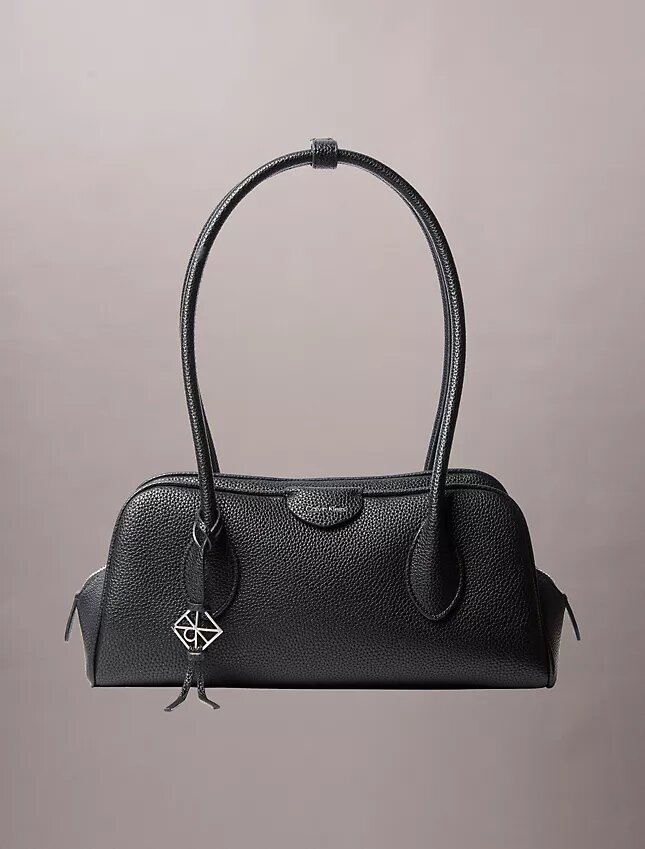 Schultertasche mit Emblem-Logo Schultertasche mit Emblem-Logo