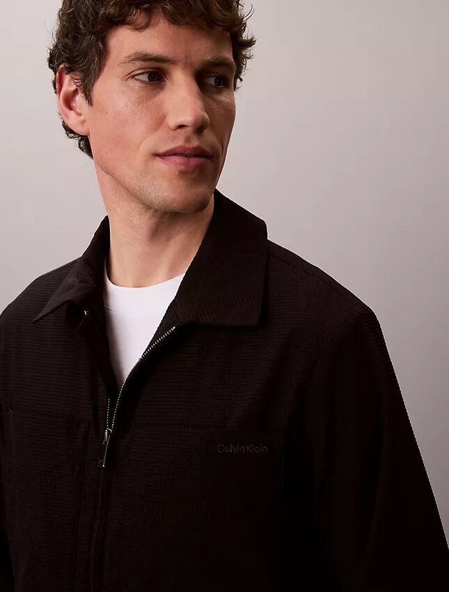 Seersucker-Blouson-Jacke Seersucker-Blouson-Jacke