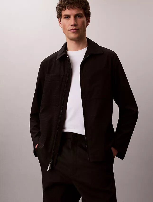 Seersucker-Blouson-Jacke Seersucker-Blouson-Jacke