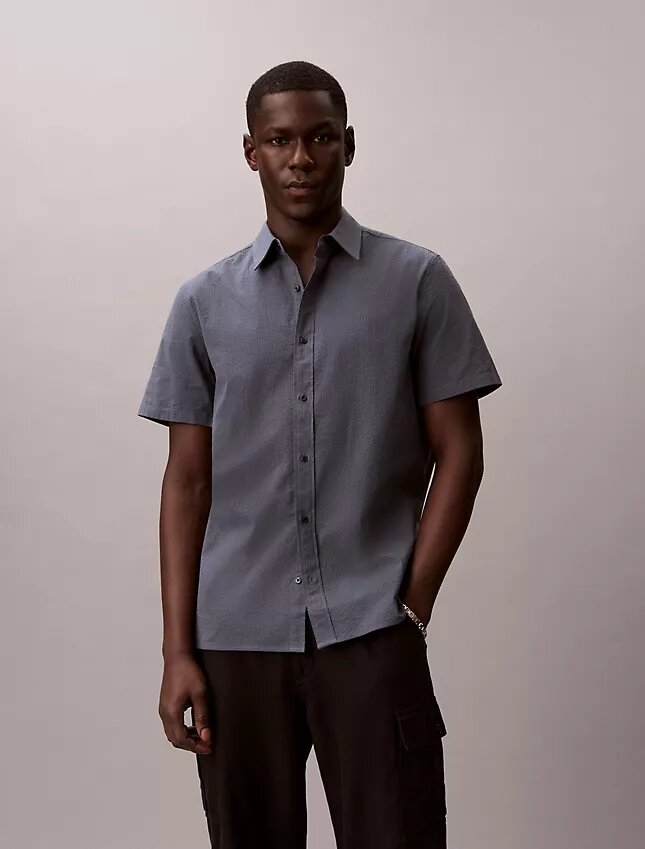 Seersucker Classic Button-Down-Hemd Seersucker Classic Button-Down-Hemd