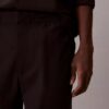 Seersucker-Hose mit geradem Schnitt Seersucker-Hose mit geradem Schnitt