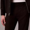 Seersucker-Hose mit geradem Schnitt Seersucker-Hose mit geradem Schnitt