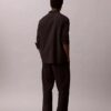 Seersucker-Hose mit geradem Schnitt Seersucker-Hose mit geradem Schnitt