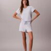 Set aus T-Shirt und Shorts aus Viskose-Baumwollmischung Set aus T-Shirt und Shorts aus Viskose-Baumwollmischung