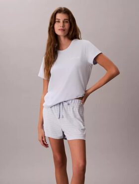 Set aus T-Shirt und Shorts aus Viskose-Baumwollmischung