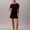 Set aus T-Shirt und Shorts aus Viskose-Baumwollmischung Set aus T-Shirt und Shorts aus Viskose-Baumwollmischung