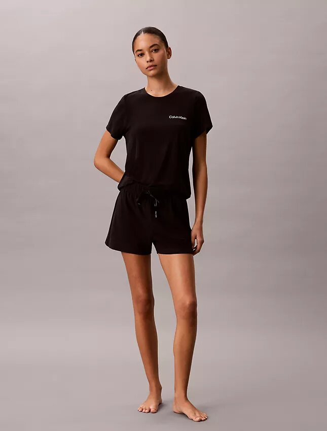 Set aus T-Shirt und Shorts aus Viskose-Baumwollmischung Set aus T-Shirt und Shorts aus Viskose-Baumwollmischung