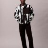 Sherpa-Jacke mit Print und lockerem Stehkragen Sherpa-Jacke mit Print und lockerem Stehkragen