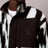 Sherpa-Jacke mit Print und lockerem Stehkragen Sherpa-Jacke mit Print und lockerem Stehkragen