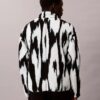 Sherpa-Jacke mit Print und lockerem Stehkragen Sherpa-Jacke mit Print und lockerem Stehkragen