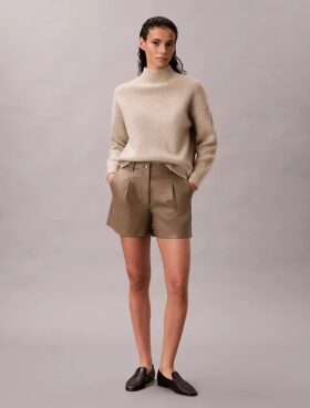 Shorts aus Kunstleder