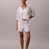 Shorts aus Leinen und Baumwolle