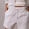 Shorts aus Leinen und Baumwolle