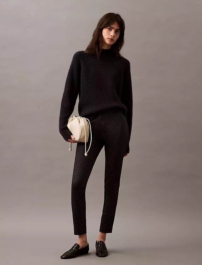 Skinny-Fit-Hose aus Ponte mit Fischgrätenmuster Skinny-Fit-Hose aus Ponte mit Fischgrätenmuster