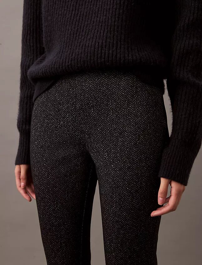 Skinny-Fit-Hose aus Ponte mit Fischgrätenmuster Skinny-Fit-Hose aus Ponte mit Fischgrätenmuster