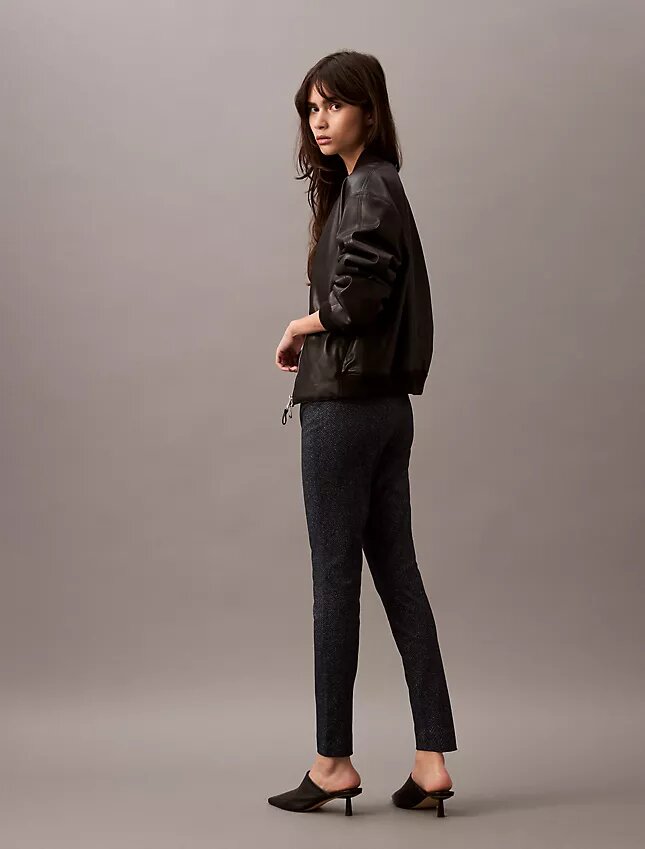 Skinny-Fit-Hose aus Ponte mit Fischgrätenmuster Skinny-Fit-Hose aus Ponte mit Fischgrätenmuster