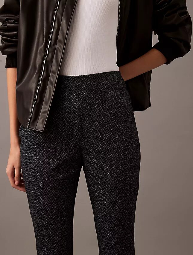 Skinny-Fit-Hose aus Ponte mit Fischgrätenmuster Skinny-Fit-Hose aus Ponte mit Fischgrätenmuster