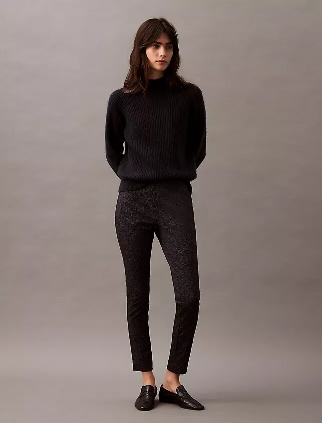 Skinny-Fit-Hose aus Ponte mit Fischgrätenmuster Skinny-Fit-Hose aus Ponte mit Fischgrätenmuster