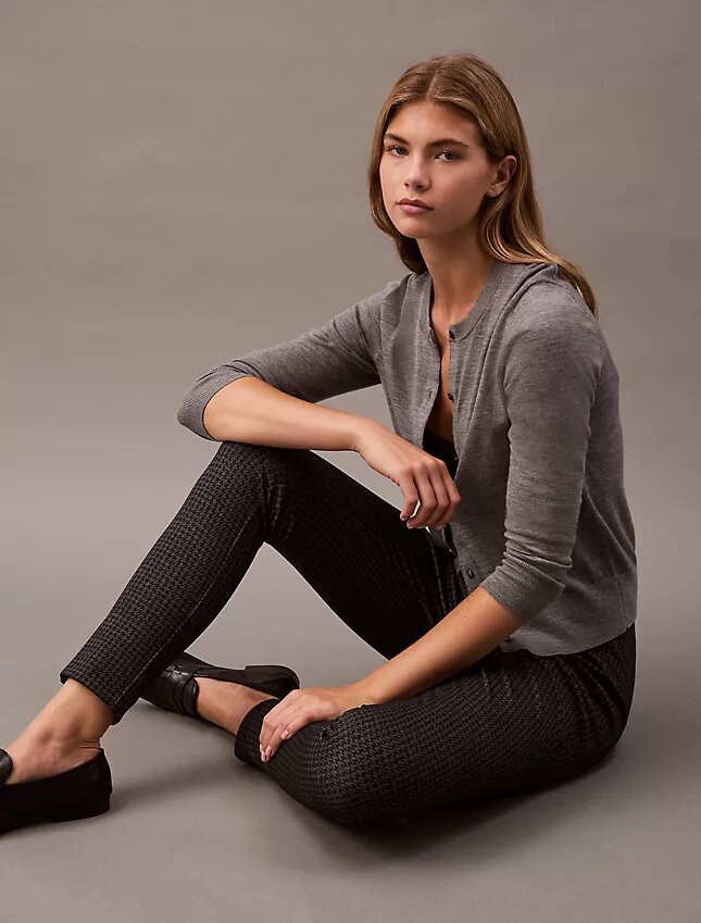 Skinny-Hose aus Ponte mit Hahnentrittmuster Skinny-Hose aus Ponte mit Hahnentrittmuster