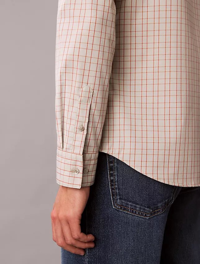 Slim-Fit-Hemd aus Cotton Stretch mit Karomuster und Knopfleiste Slim-Fit-Hemd aus Cotton Stretch mit Karomuster und Knopfleiste