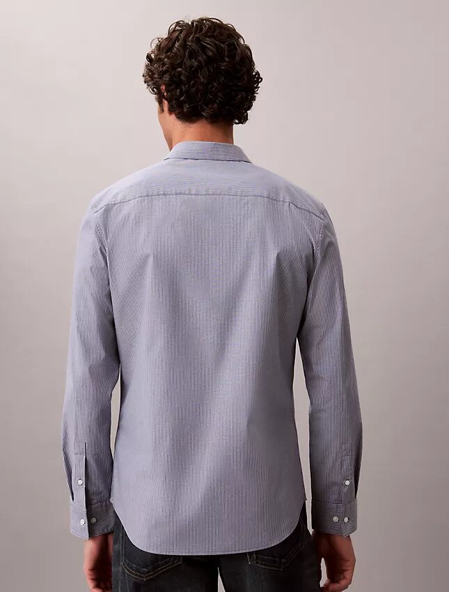 Slim-Fit-Hemd aus Cotton Stretch mit Streifenmuster Slim-Fit-Hemd aus Cotton Stretch mit Streifenmuster