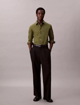 Slim-Fit-Hemd aus Cotton Stretch-Popeline