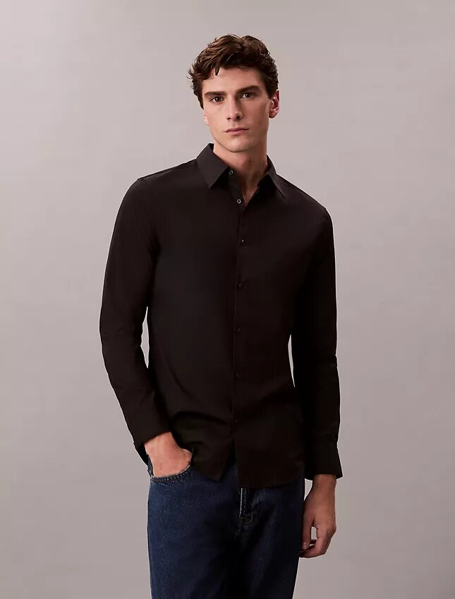 Slim-Fit-Hemd aus Supima-Cotton Stretch Slim-Fit-Hemd aus Supima-Cotton Stretch
