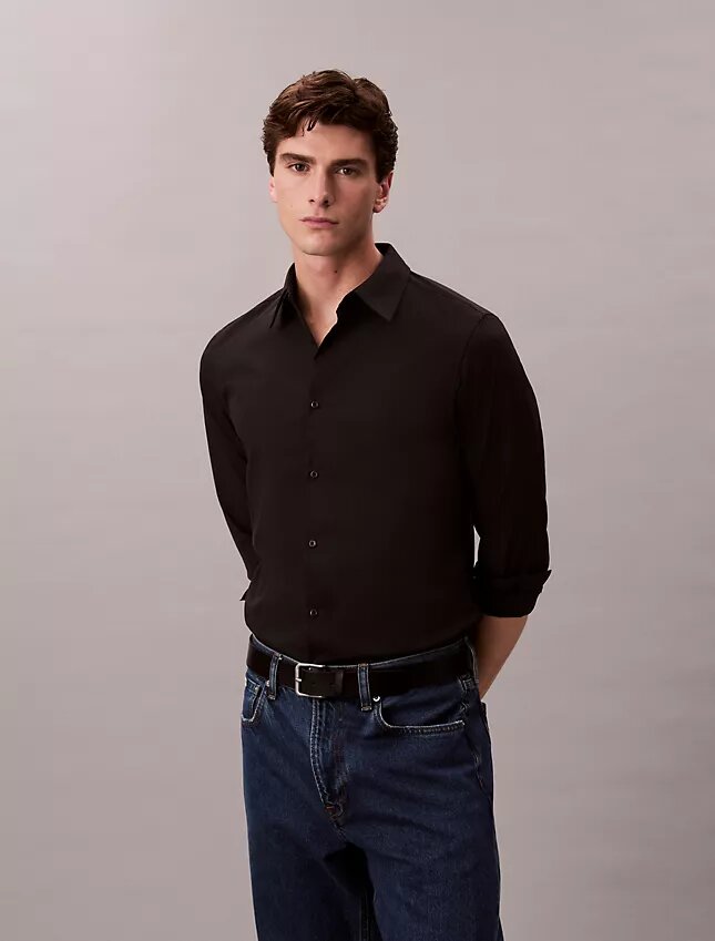 Slim-Fit-Hemd aus Supima-Cotton Stretch Slim-Fit-Hemd aus Supima-Cotton Stretch