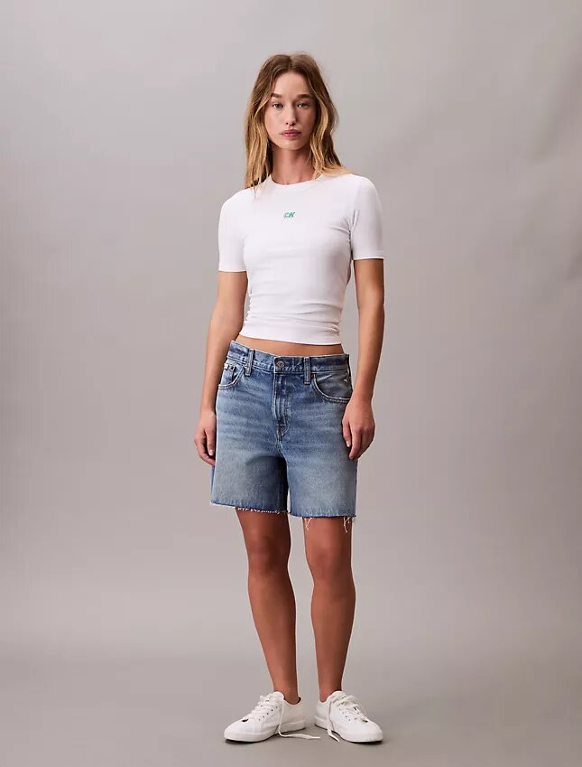 Slim-Fit-T-Shirt aus Modal-Stretch mit Monogram-Logo Slim-Fit-T-Shirt aus Modal-Stretch mit Monogram-Logo