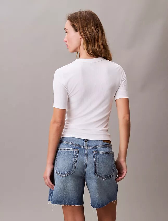 Slim-Fit-T-Shirt aus Modal-Stretch mit Monogram-Logo Slim-Fit-T-Shirt aus Modal-Stretch mit Monogram-Logo