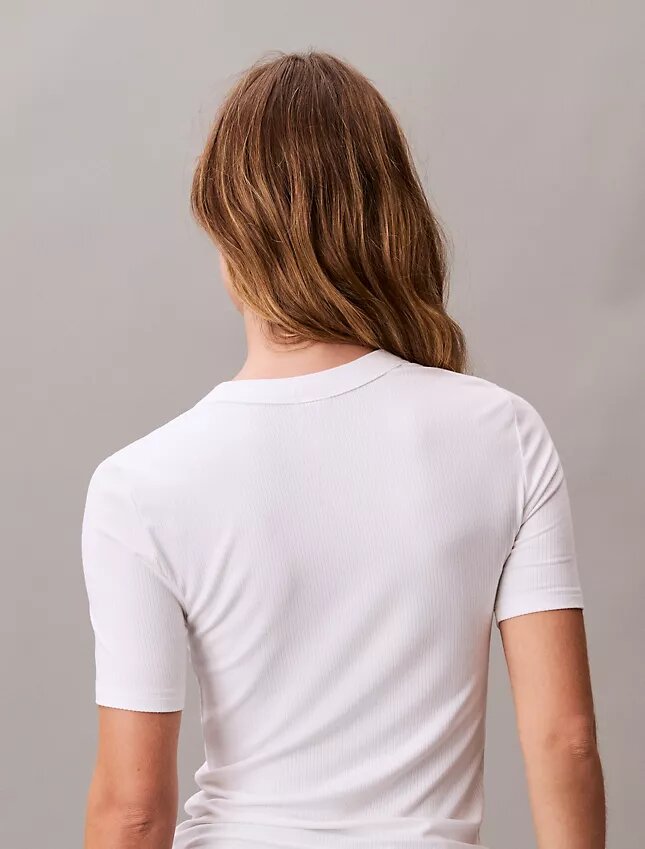 Slim-Fit-T-Shirt aus Modal-Stretch mit Monogram-Logo Slim-Fit-T-Shirt aus Modal-Stretch mit Monogram-Logo
