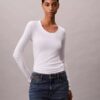 Slim-Fit-T-Shirt aus Modal-Stretch-Rippstoff Slim-Fit-T-Shirt aus Modal-Stretch-Rippstoff