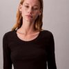 Slim-Fit-T-Shirt aus Modal-Stretch-Rippstoff Slim-Fit-T-Shirt aus Modal-Stretch-Rippstoff