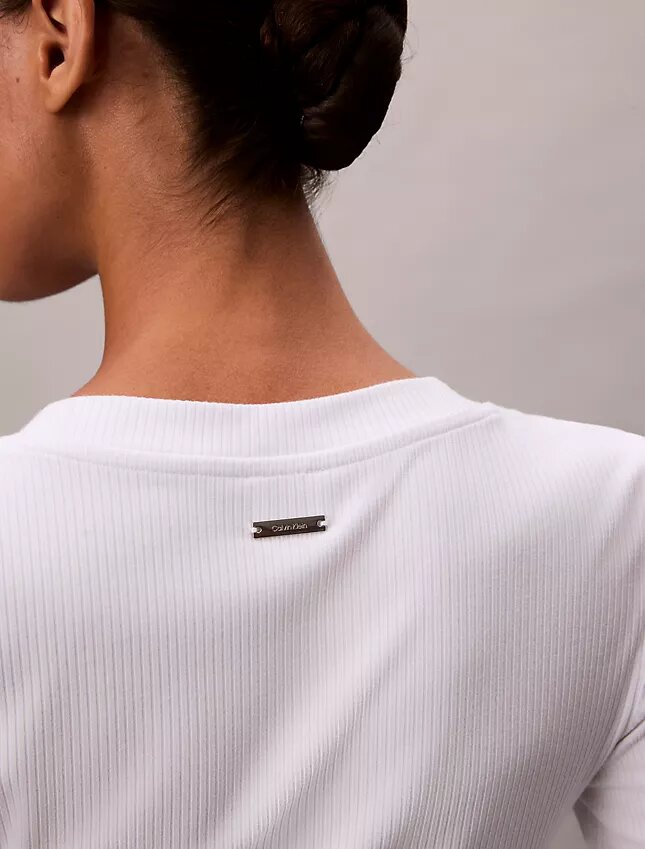 Slim-Fit-T-Shirt aus Modal-Stretch-Rippstoff Slim-Fit-T-Shirt aus Modal-Stretch-Rippstoff