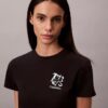 Slim-Fit-T-Shirt mit Blumenlogo Slim-Fit-T-Shirt mit Blumenlogo