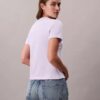 Slim-Fit-T-Shirt mit geteiltem Logo-Print Slim-Fit-T-Shirt mit geteiltem Logo-Print