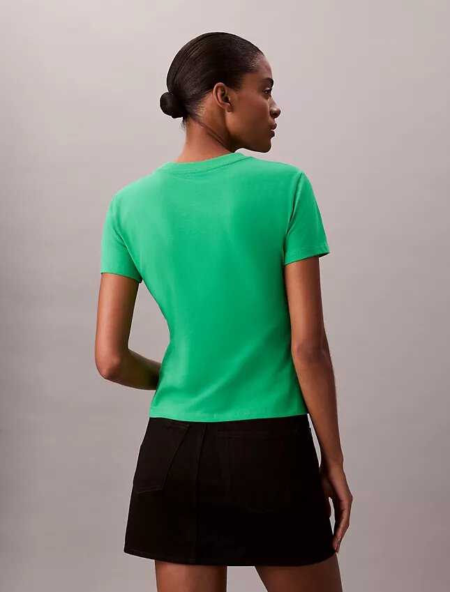 Slim-Fit-T-Shirt mit Streifen-Logo Slim-Fit-T-Shirt mit Streifen-Logo
