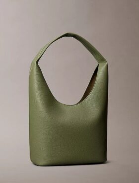 Slouchy-Tasche mit Kieselstruktur