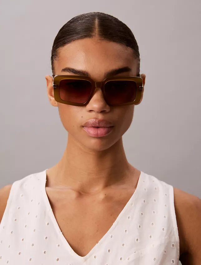 Sonnenbrille im modifizierten Rechteck-Design Sonnenbrille im modifizierten Rechteck-Design