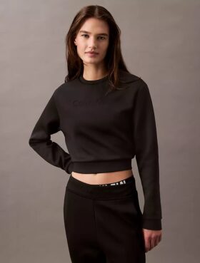 Spacer-Sweatshirt mit Rundhalsausschnitt