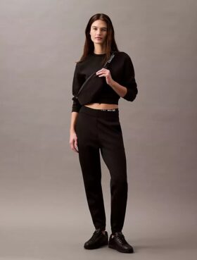 Spacer-Sweatshirt mit Rundhalsausschnitt