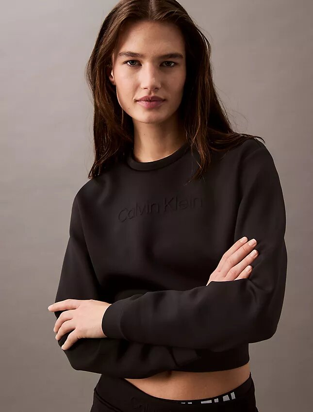 Spacer-Sweatshirt mit Rundhalsausschnitt Spacer-Sweatshirt mit Rundhalsausschnitt