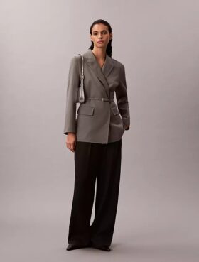 Stretch-Blazer mit Gürtel