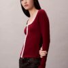 Strickjacke mit kontrastfarbener Rippbündung Strickjacke mit kontrastfarbener Rippbündung