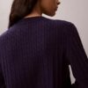 Strickjacke mit Zopfmuster