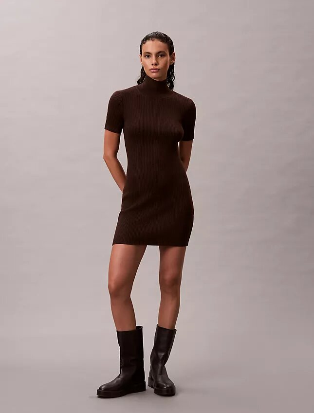 Strickkleid aus Lurex-Merinowollmischung Strickkleid aus Lurex-Merinowollmischung