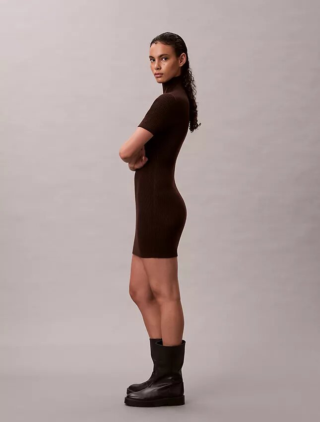 Strickkleid aus Lurex-Merinowollmischung Strickkleid aus Lurex-Merinowollmischung